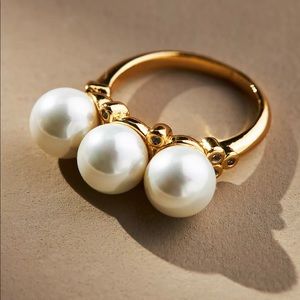 BHLDN Tri Pearl Ring